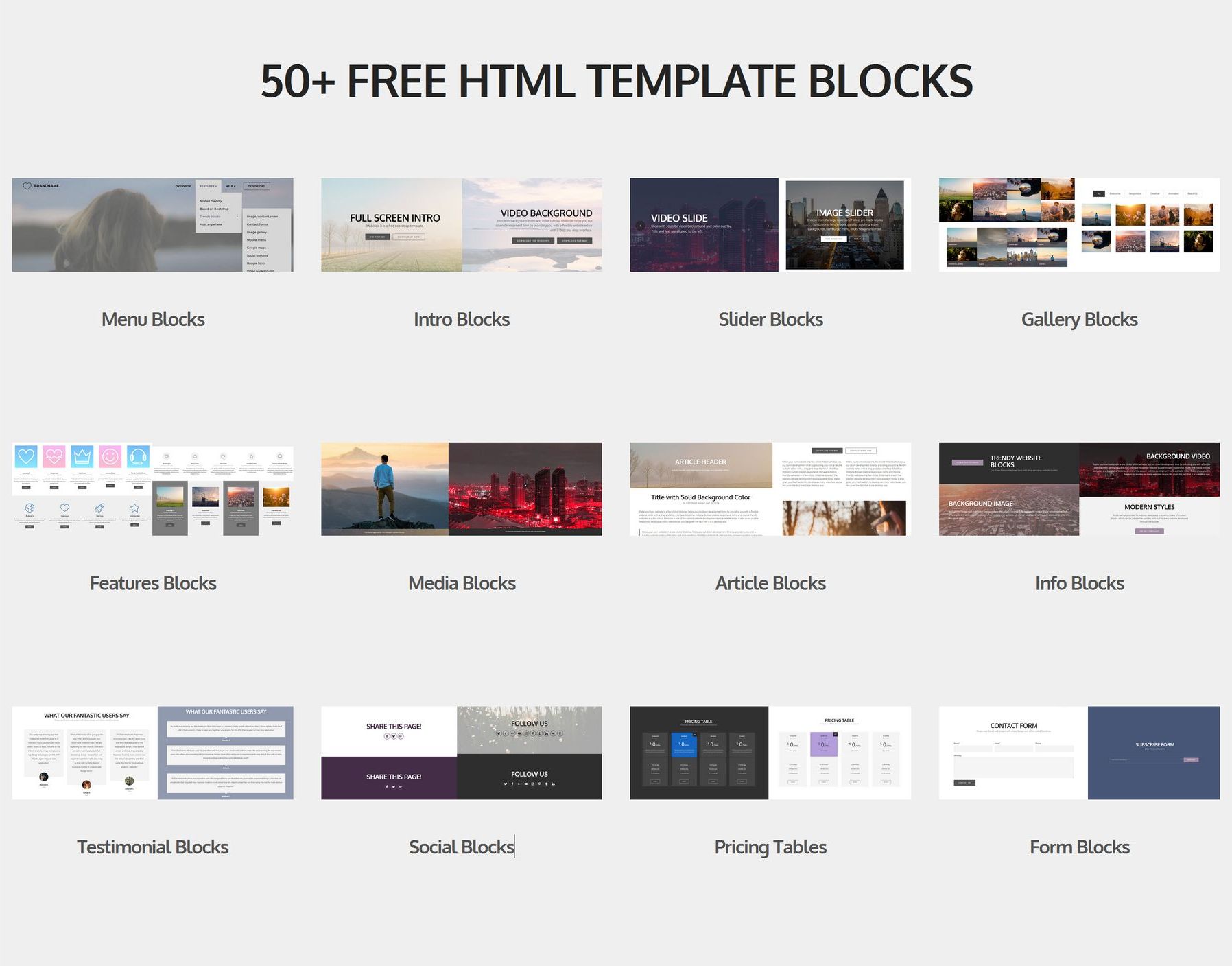 Free grid templates html