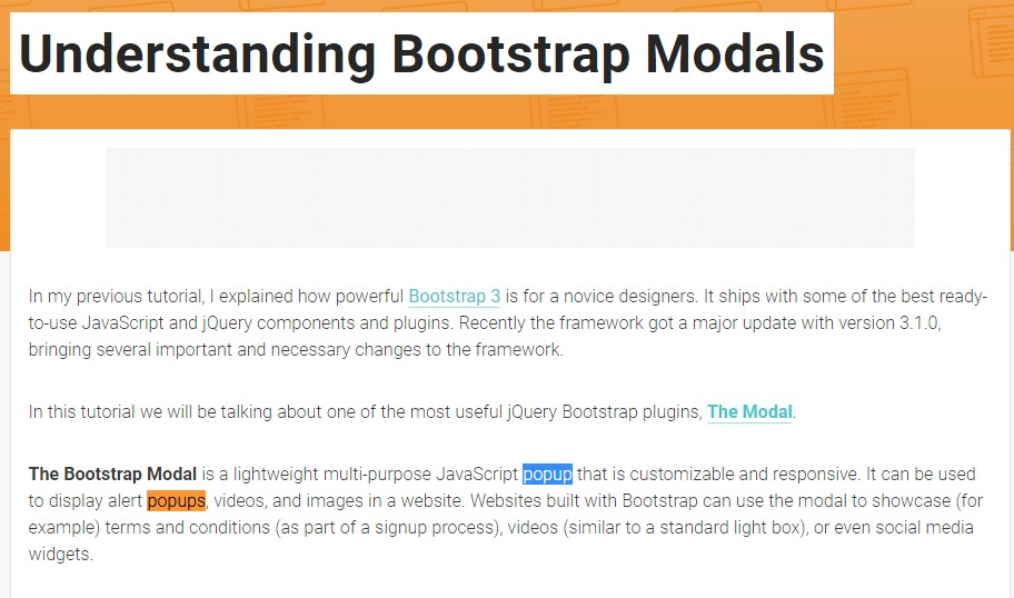  One more  beneficial  post about Bootstrap Modal Popup