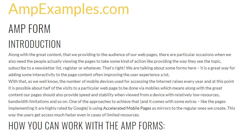 Why  do not we  check out AMP project and AMP-form element?