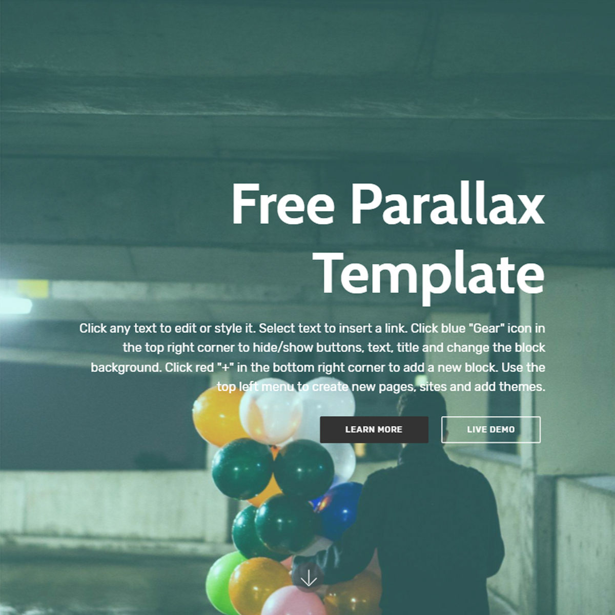 Bootstrap Parallax Website Template Free Download Templates Printable 