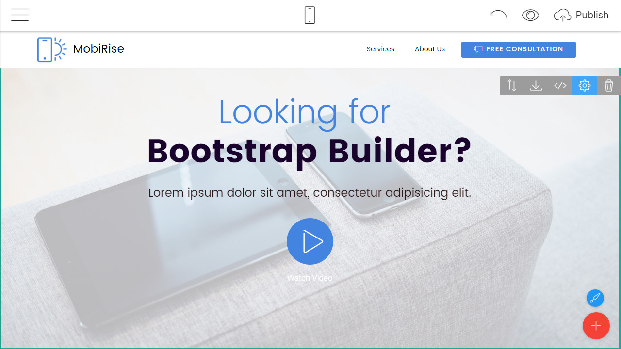 bootstrap template builder