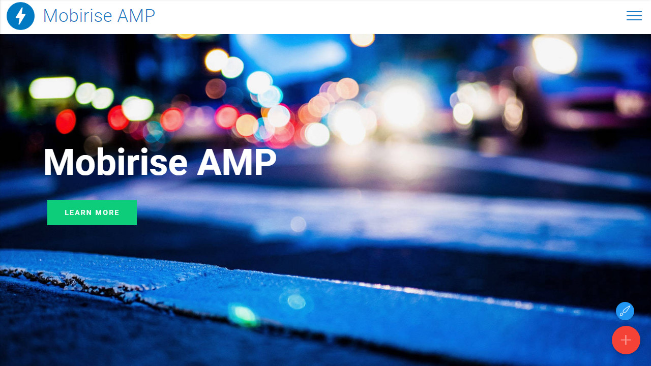 startup amp html template