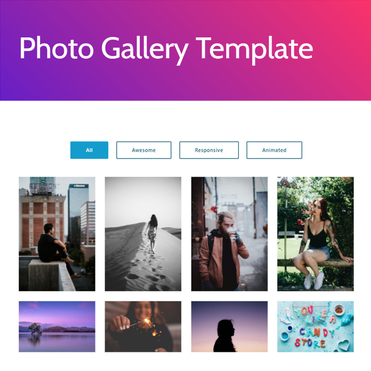 Free Download Bootstrap  photo gallery  Templates