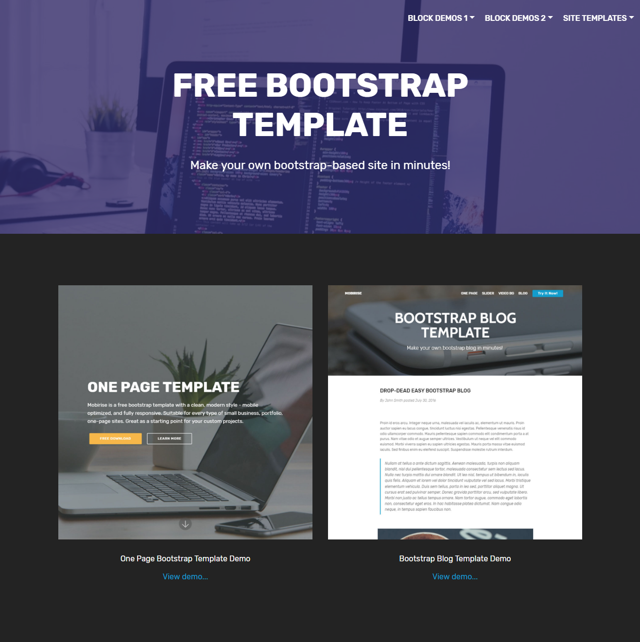 Free Bootstrap Template