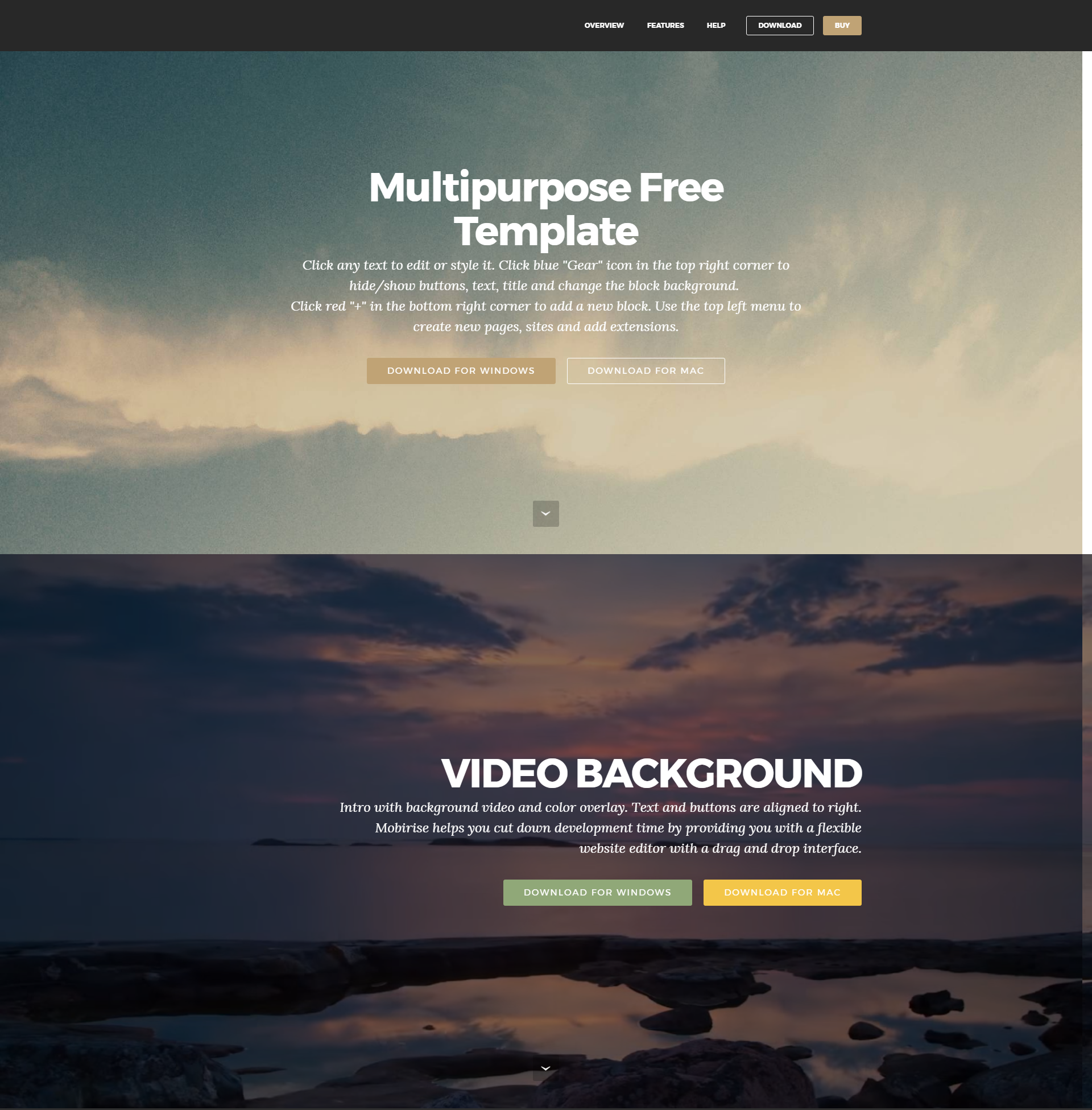 Multipurpose Free Bootstrap Template