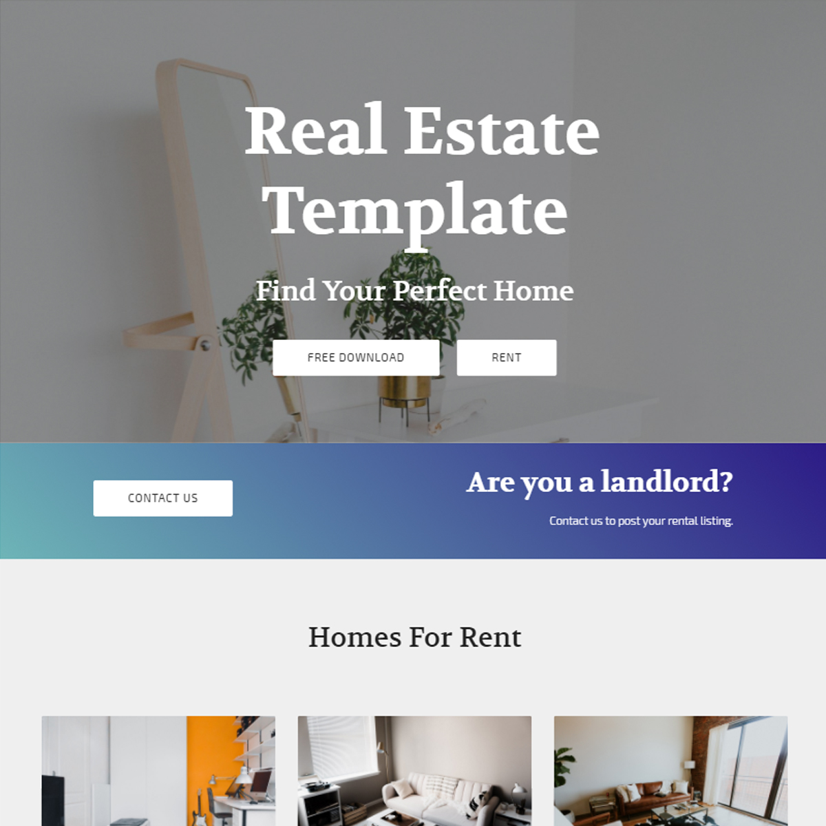 Bootstrap Real Estate Template