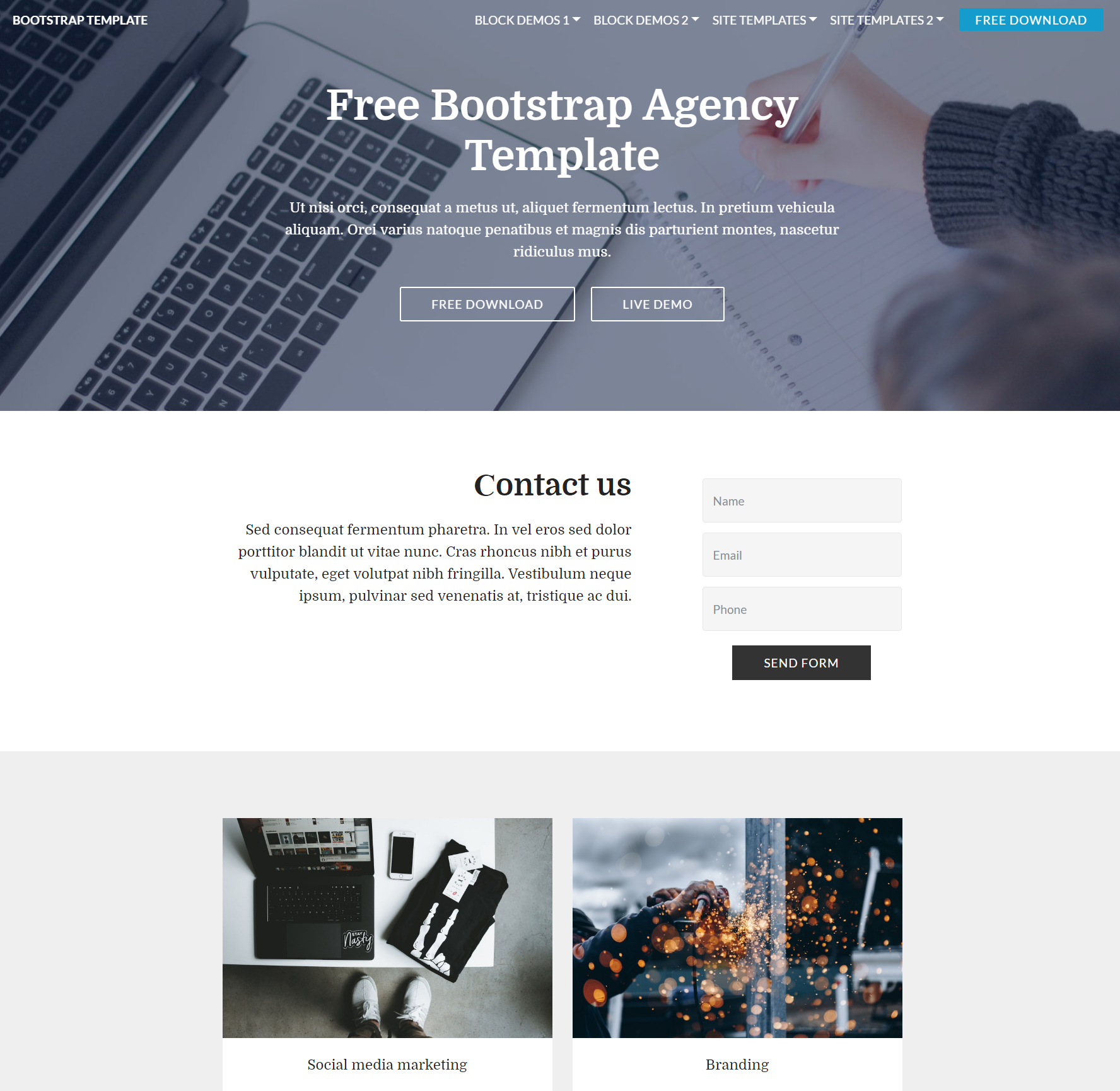 HTML5 Bootstrap Agency Templates