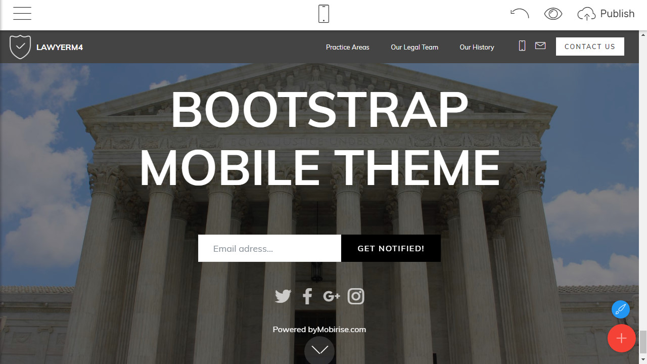 bootstrap mobile theme