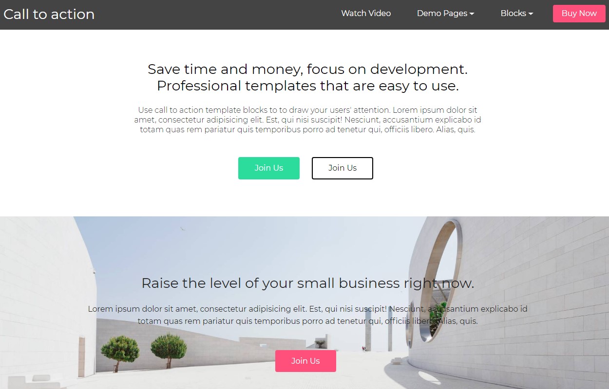 Awesome Call to Action HTML Template