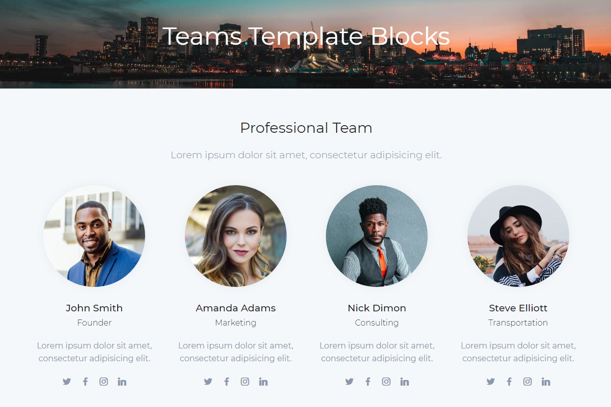 Useful Teams HTML Template