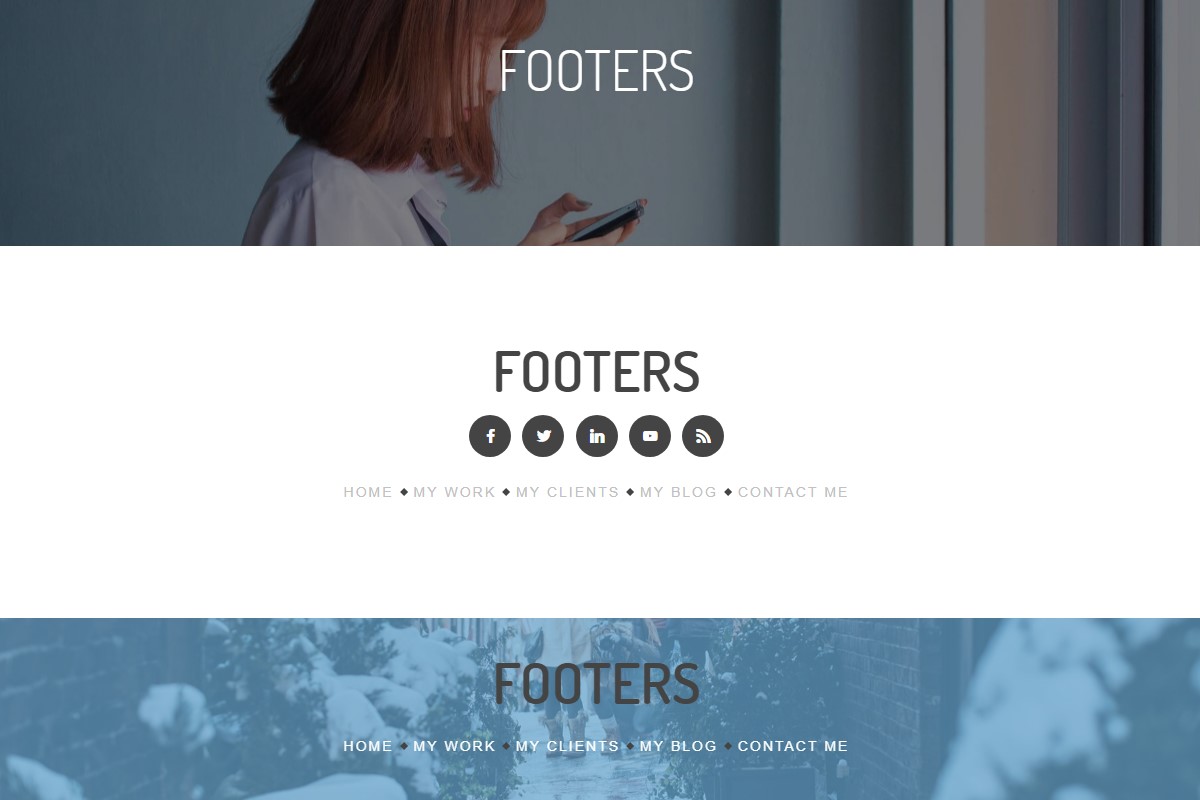 Awesome Footer HTML Template