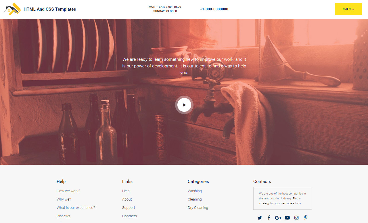 simple html css website template