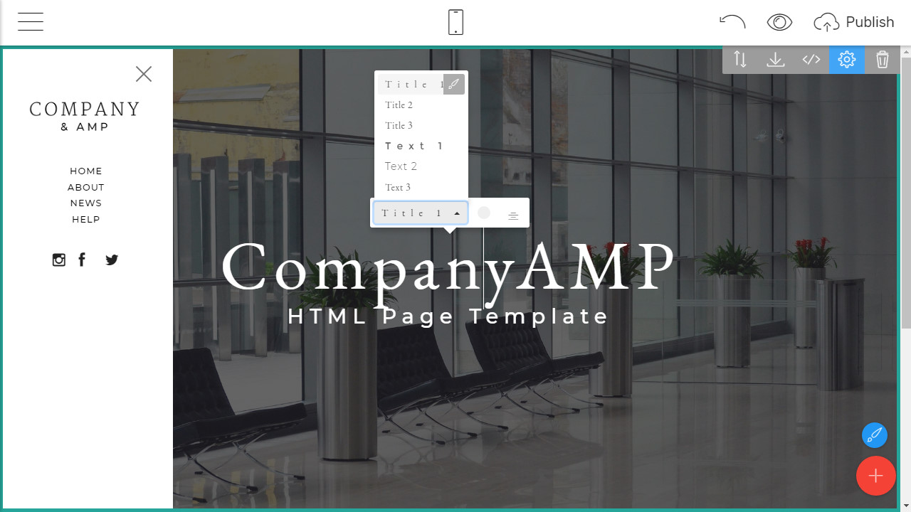 HTML Page Template