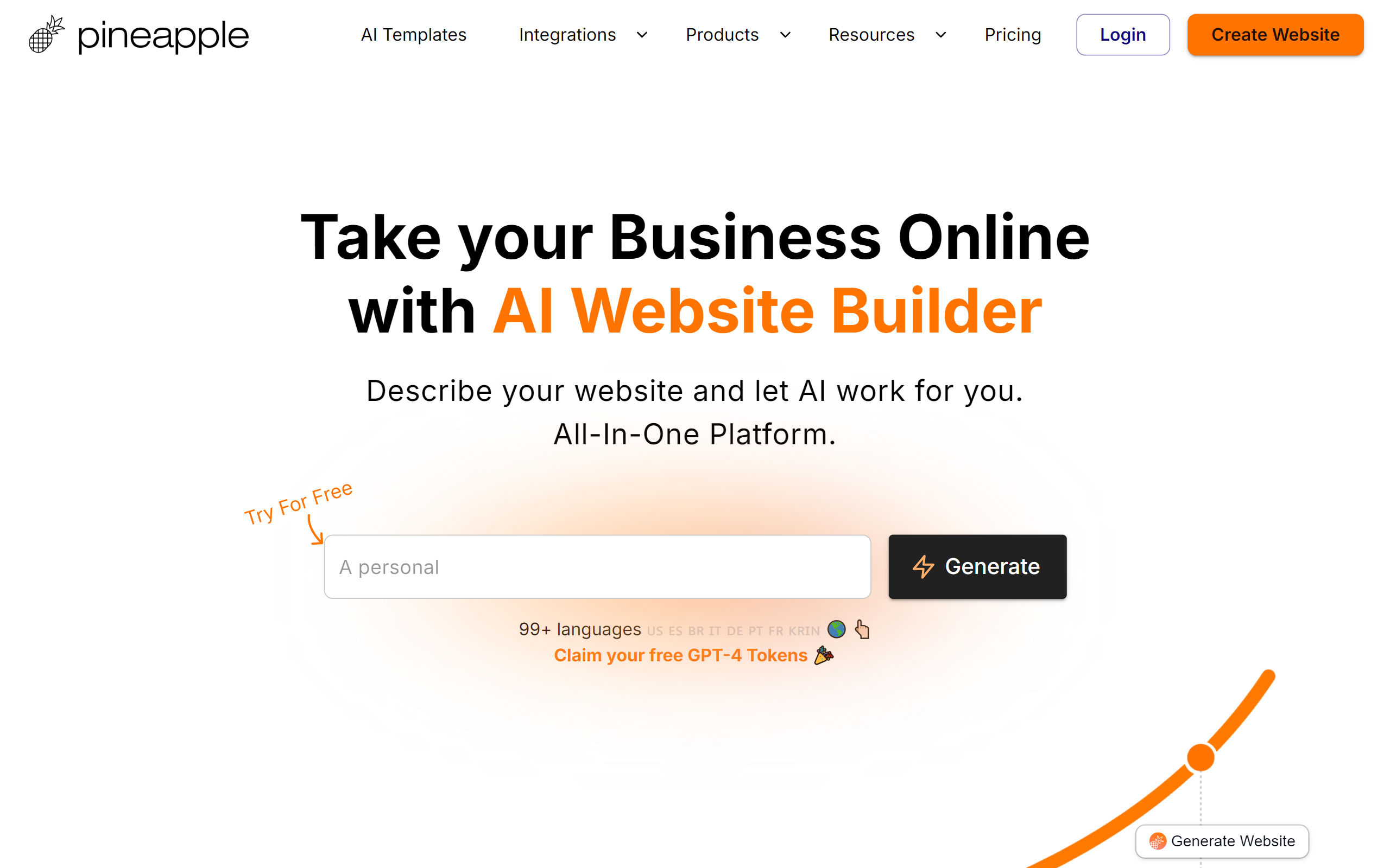 Pineapple AI Website Builder